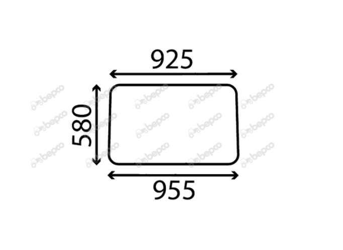 For FORD 3000 4000 5000 WINDSCREEN FLAT - NON-TINTED