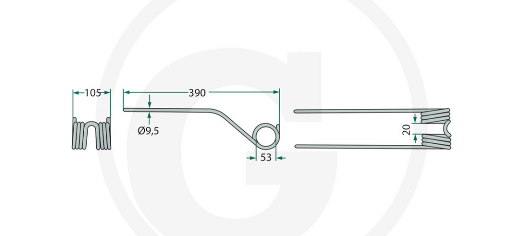 For Fella Massey Ferguson Rotary Tedder Tine X 10