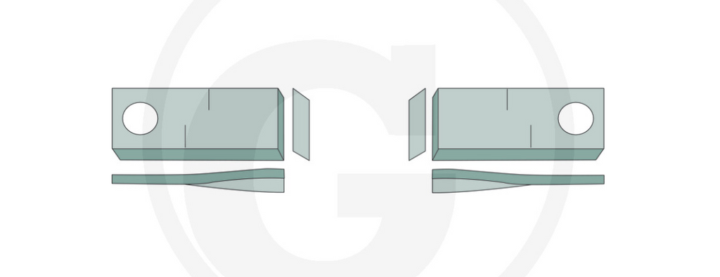 for Pöttinger, Vicon MOWER BLADES 108 X 47mm (25) Left