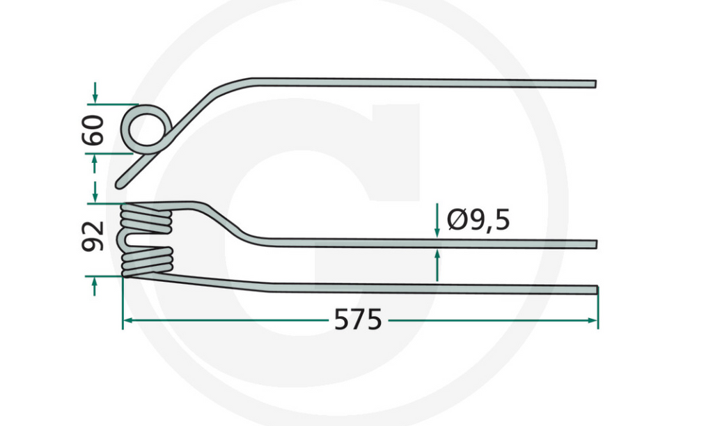 For KRONE KS Swather Tine Inner PACK OF 4	