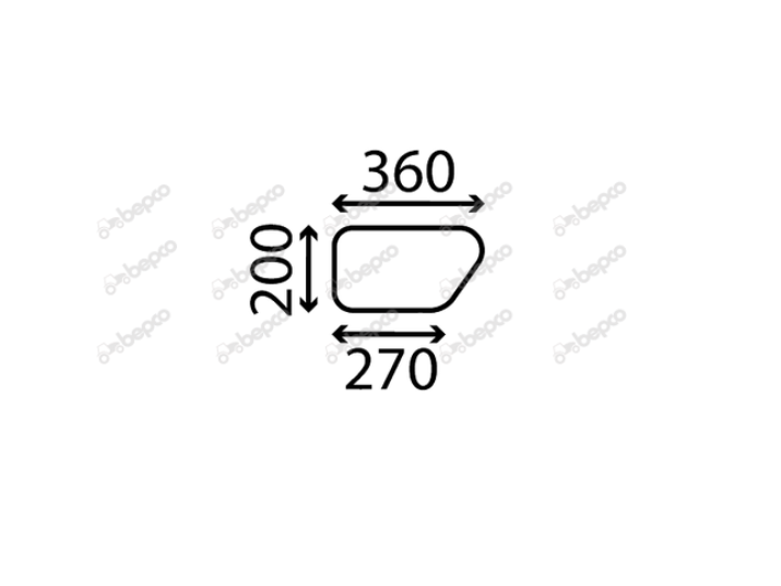 For FORD 3000 5000 7000 LOWER DOOR WINDOW FLAT - NON-TINTED