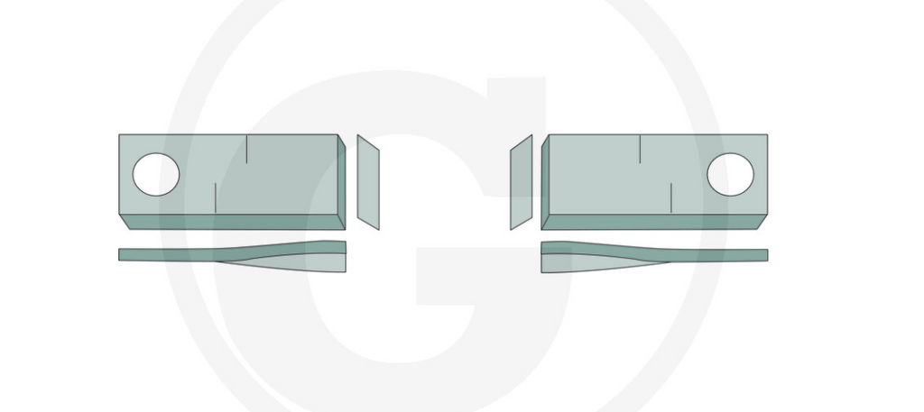 for Pöttinger, Vicon MOWER BLADES 108 X 47mm (25) Right