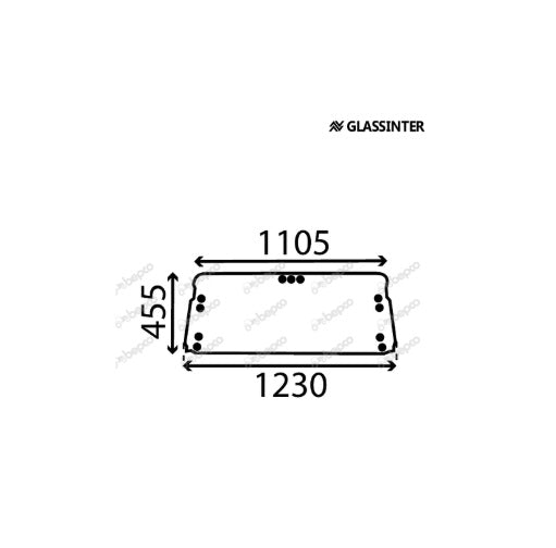 for, Ford Q Cab UPPER REAR WINDOW FLAT - NON-TINTED
