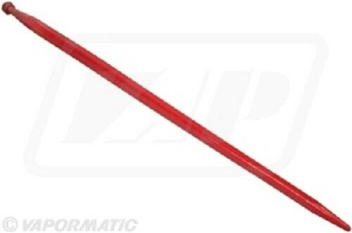 Loader tine, straight, square section 36x1100mm, pointed tip with M20x1.5mm nut, red, Kverneland