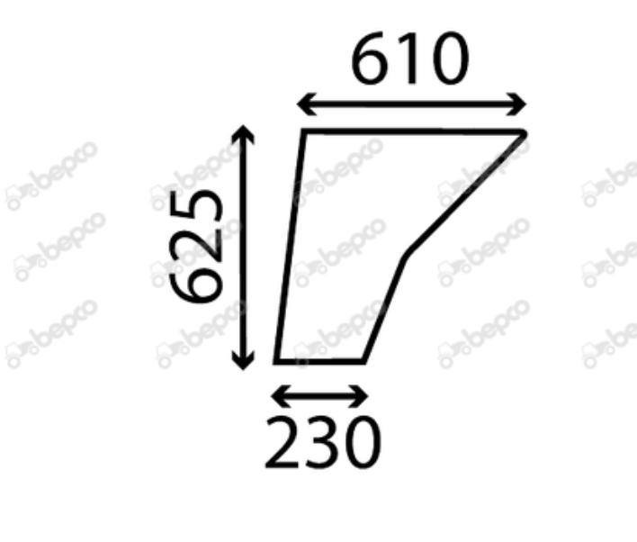 For Ford New Holland AP Left Hand Lower Cab Door Glass 