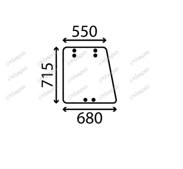 For FORD 10's 600's SIDE WINDOW FLAT - NON-TINTED