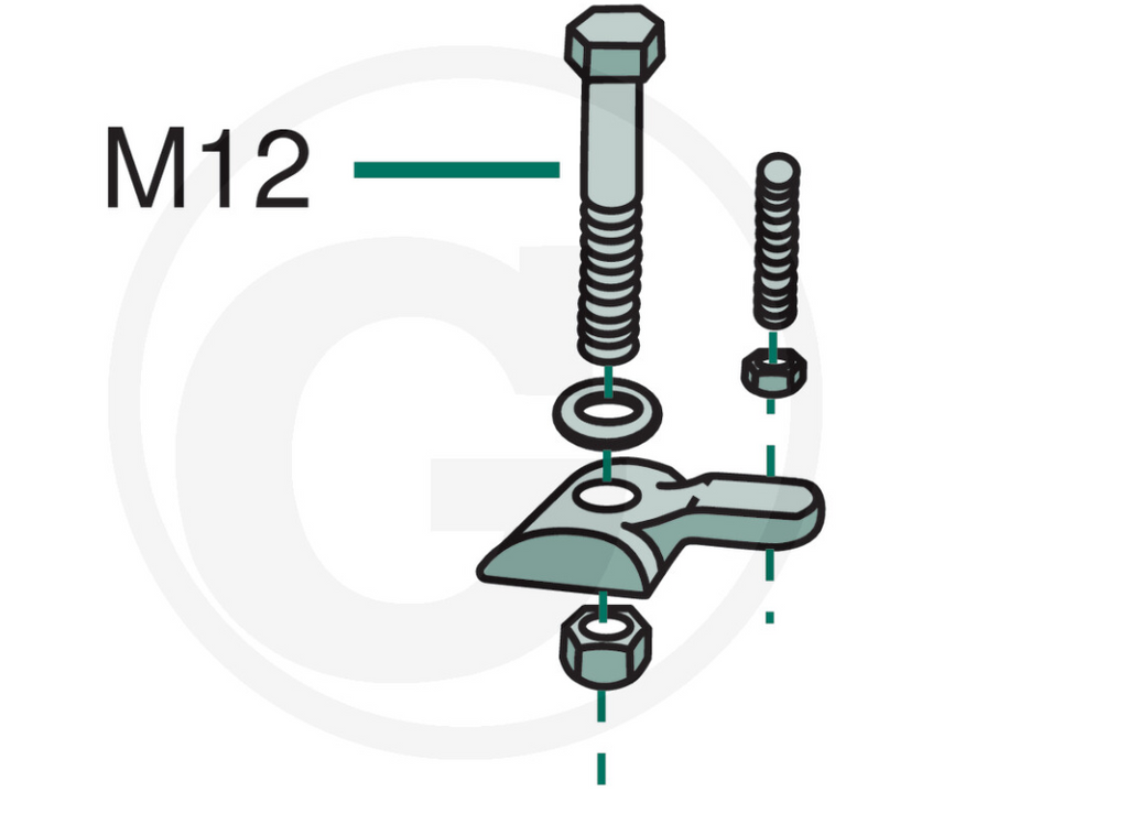 For Pöttinger Deutz-Fahr Taarup Vicon/PZ TINE MOUNT X 4