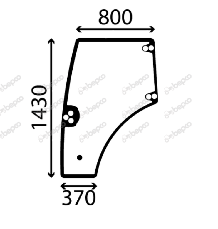 For NEW HOLLAND TD5 CASE FARMALL JX DOOR WINDOW GLASS LEFT - CURVED - TINTED