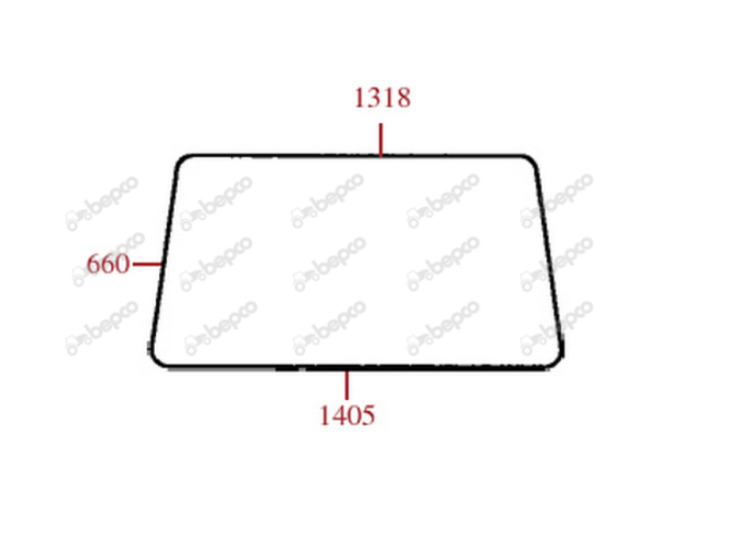 For FIAT 1000 88 90 94 WINDSCREEN FLAT - NON-TINTED