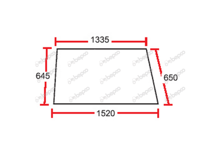 For MASSEY FERGUSON 2600 2700 UPPER DOOR WINDOW FLAT - TINTED
