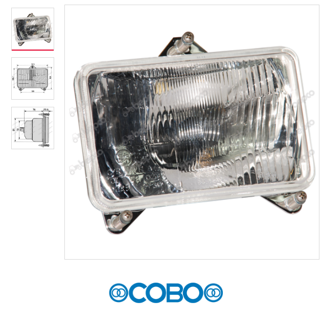 For CASE IH HEADLIGHT OPTIC 106 X 167 MM