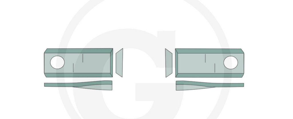 For John Deere, Kuhn, New Holland MOWER BLADES 112 X 45 (25) RIGHT