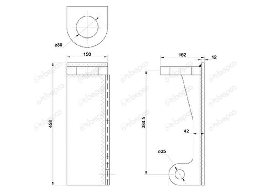 LOADER BRACKET PAIR FOR MATBRO - JOHN DEERE