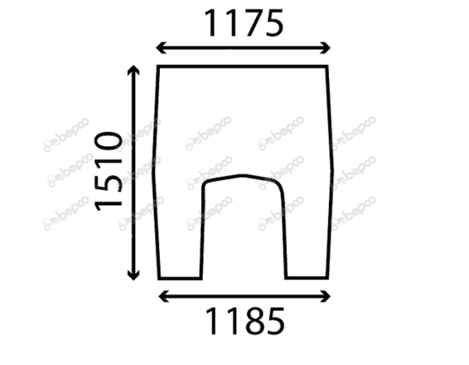 For MASSEY FERGUSON 2600 2700 WINDSCREEN FLAT - TINTED