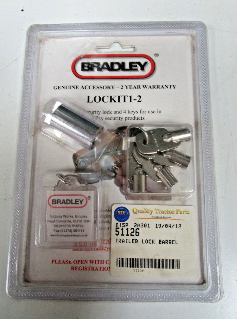 GENUINE BRADLEY TRAILER LOCK BARREL