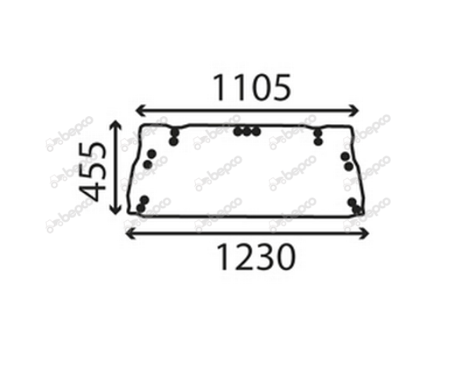 For FORD SUPER Q CAB UPPER REAR WINDOW FLAT - TINTED