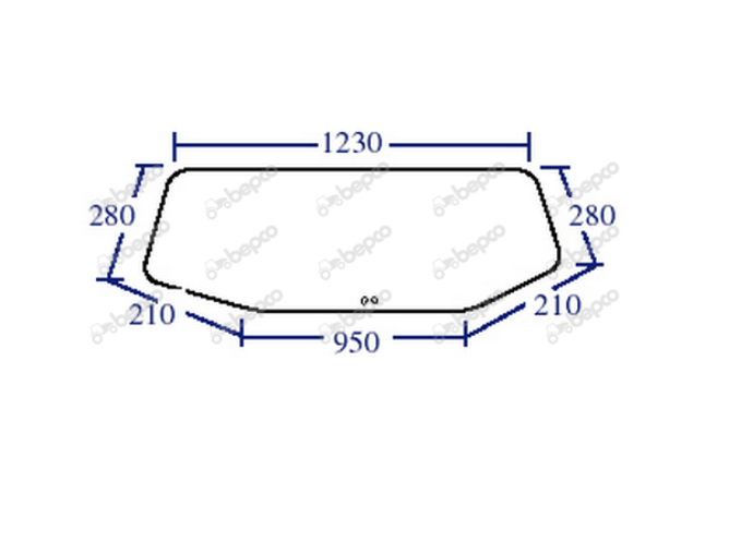 For FORD 10 TW Q CAB LOWER REAR WINDOW FLAT - NON-TINTED