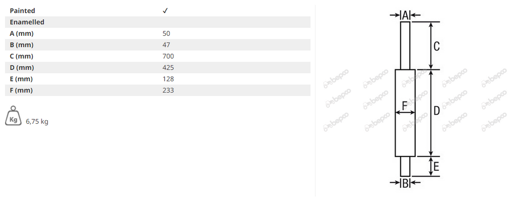 For FORD 3610 3910 4110 EXHAUST SILENCER INTAKE Ø 47 - L 1253 MM