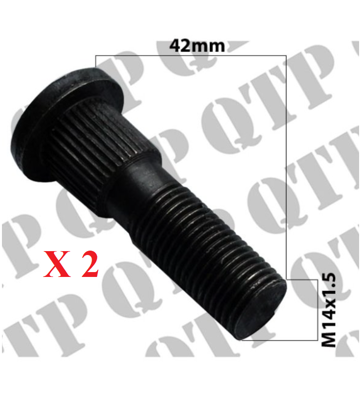 For Deutz 06 07 07C Agroprima DX Wheel Bolt - PACK OF 2