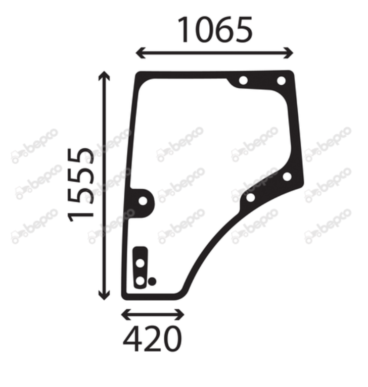 For CLASS ARION AXION DOOR WINDOW LEFT - CURVED - TINTED