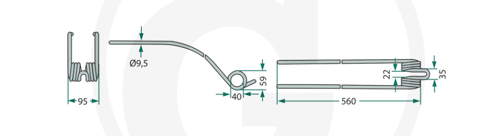 For FELLA TS Swather Tine PACK OF 5