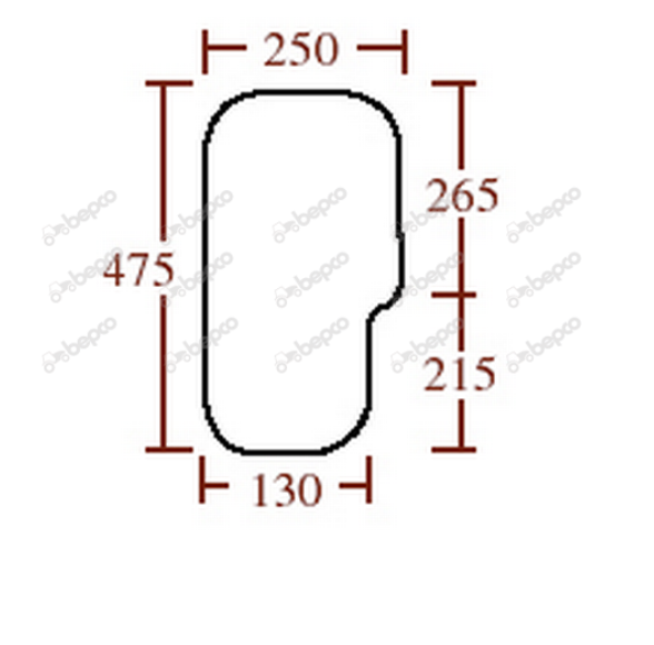 For FORD Q CAB LOWER FRONT GLASS LEFT - FLAT - TINTED