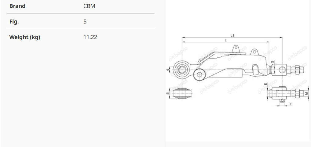 For RENAULT / CLASS AUTOMATIC STABILISER L = 615/630 mm