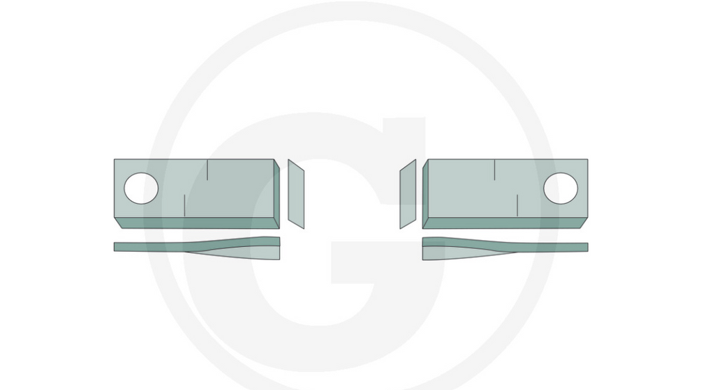For 	Krone MOWER BLADES 93 X 47 (25) LEFT