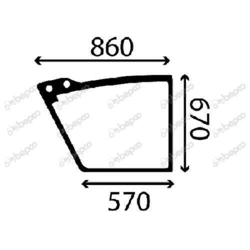 For New Holland LM1340 LM1440  LM1740 LH Lower Door  Glass Tinted