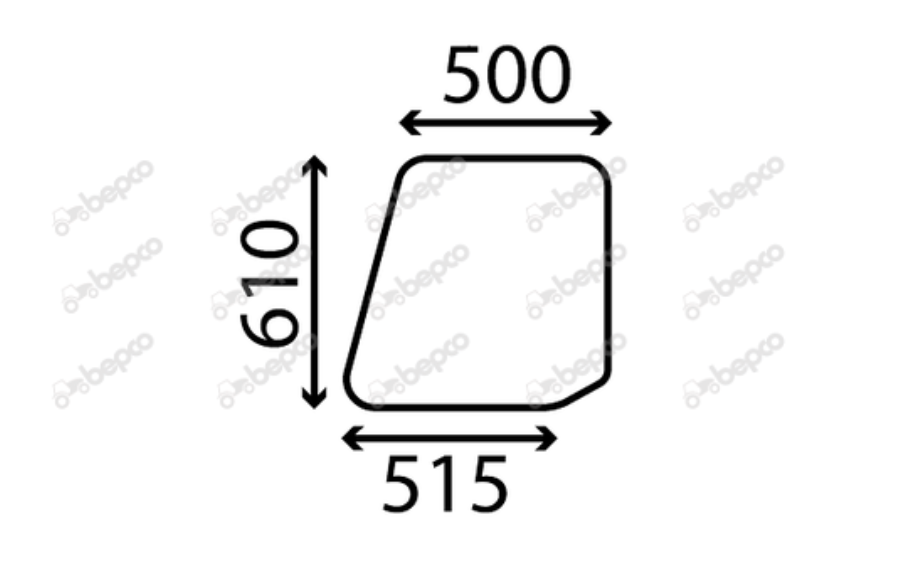 For FORD Safety Cab DOOR WINDOW GLASS UPPER - FLAT - CLEAR