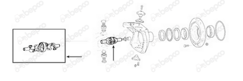 For CASE IH 4wd FRONT AXLE UNIVERSAL JOINT