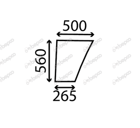 John Deere Left Hand Door Glass Lower SG2 Cab 2650, 3050, 3650.