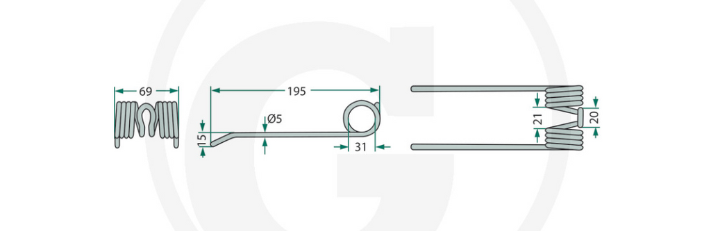 For WELGER PICK UP TINE BLACK PACK OF 10 D RP
