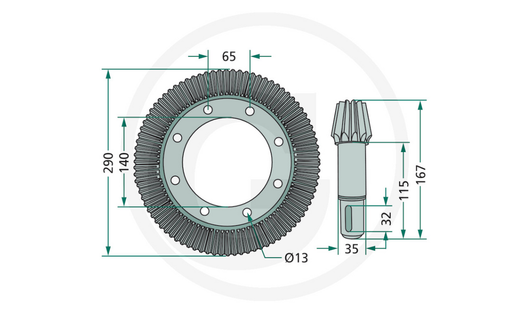 For KRONE SWATHER Crown gear 83 TEETH