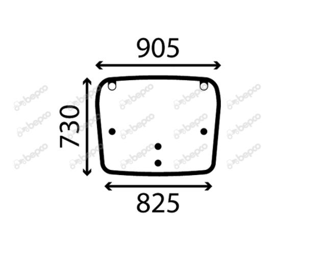 For DEUTZ ROOF WINDSHIELD CURVED - TINTED