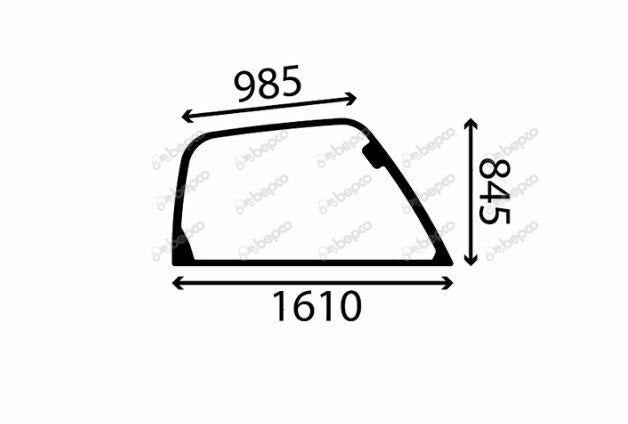 for, Caterpillar TH-C SIDE WINDOW RIGHT - FLAT - NON-TINTED
