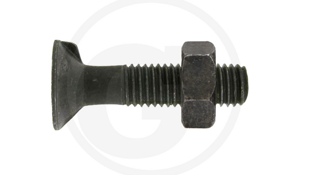 Plough bolts with one lug DIN 604 and hexagon nut M10  PACK OF 25