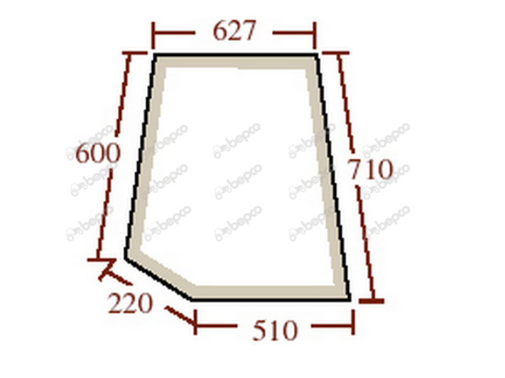 For DAVID BROWN 995 UPPER DOOR WINDOW RIGHT - FLAT - NON-TINTED