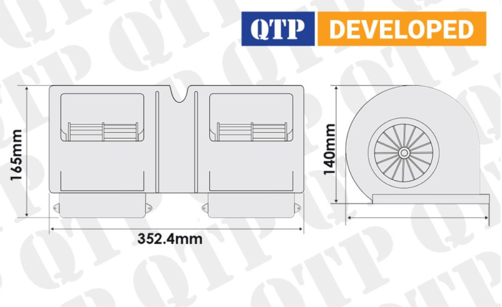 For John Deere 6R HEATER BLOWER MOTOR
