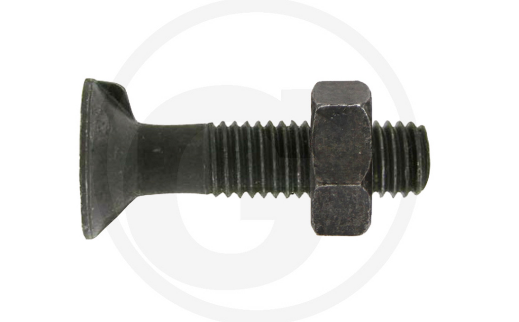 Plough bolts with one lug DIN 604 and hexagon nut M12 X 45  PACK OF 25