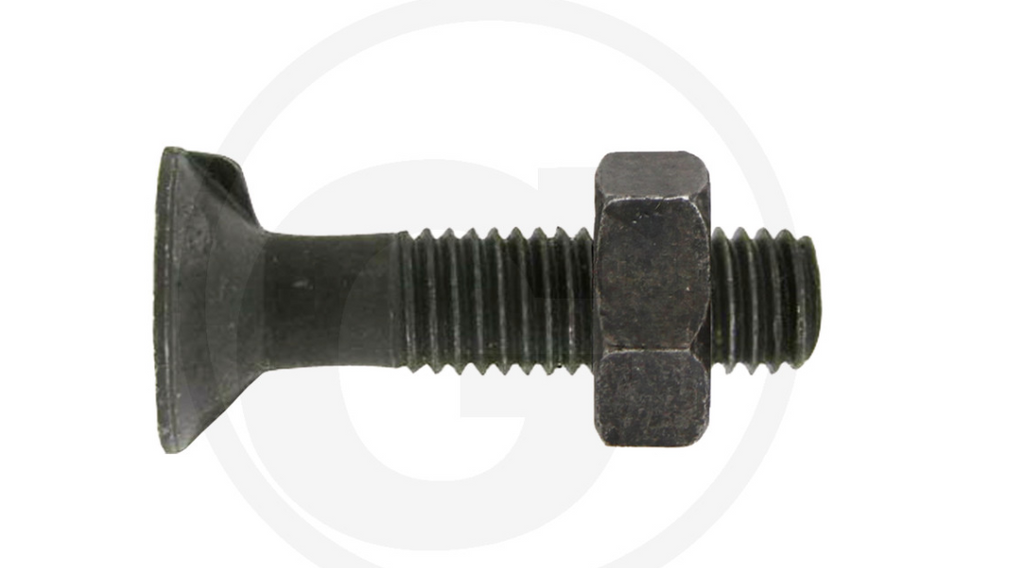 Plough bolts with one lug DIN 604 and hexagon nut M12 X 50  PACK OF 25
