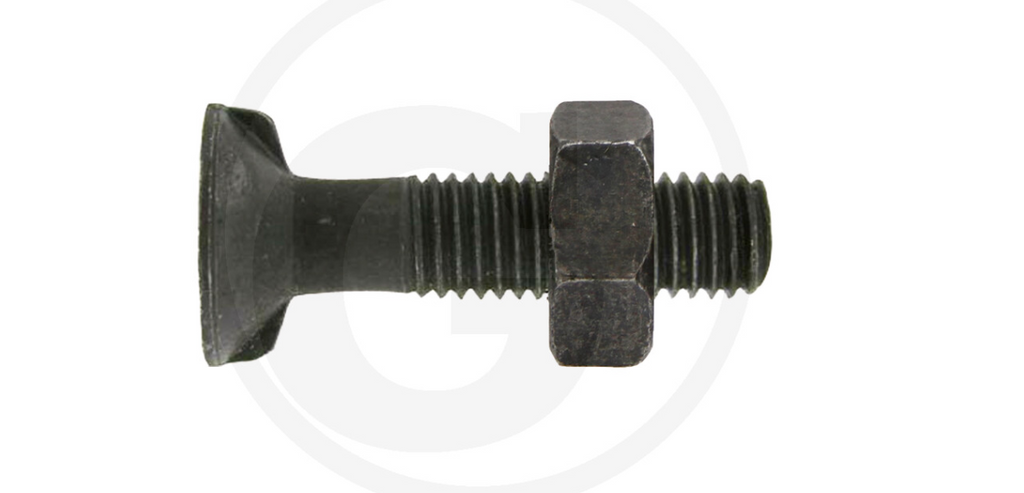 Plough bolts with 2 lugs DIN 11014 and hexagon nut 10.9 M12 X 70 PACK OF 25	