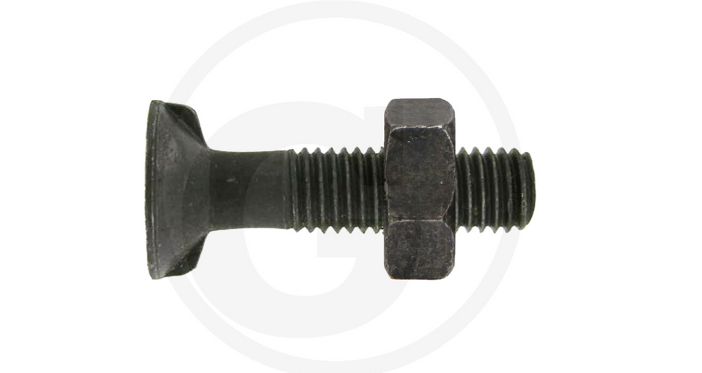 Plough bolts with 2 lugs DIN 11014 and hexagon nut 8.8 M10 X 50 PACK OF 25