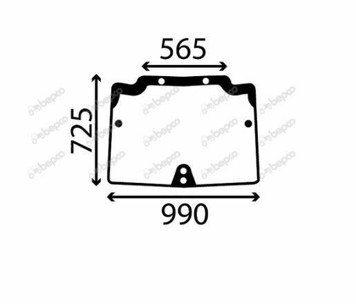 for, CASE IH Quantum series OPENING FRONT WINDSHIELD CURVED - TINTED