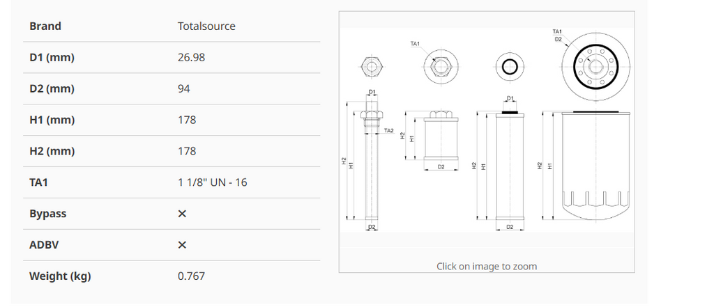 For KIOTI KUBOTA HYDRAULIC FILTER