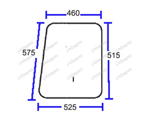 For MASSEY FERGUSON 500 FIXED UPPER DOOR WINDOW FLAT - NON-TINTED