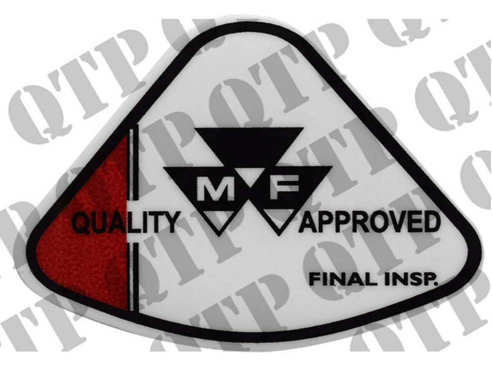 For Massey Ferguson 100 Series Quality Approved Final Inspection Decal