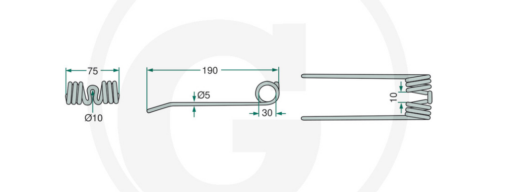 For WELGER PICK UP TINE RED PACK OF 10 RP