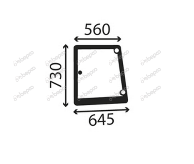 For CASE IHC JXU SIDE WINDOW LEFT - CURVED - TINTED