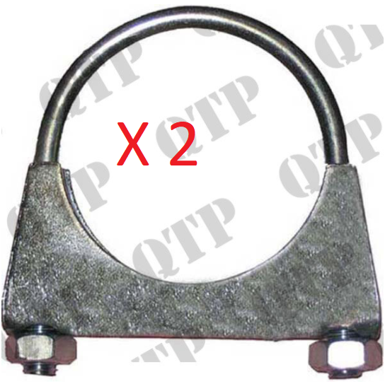 for, Massey Ferguson 64MM Exhaust Clamp - PACK OF 2